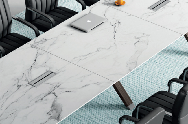 Marble-like laminate technology top